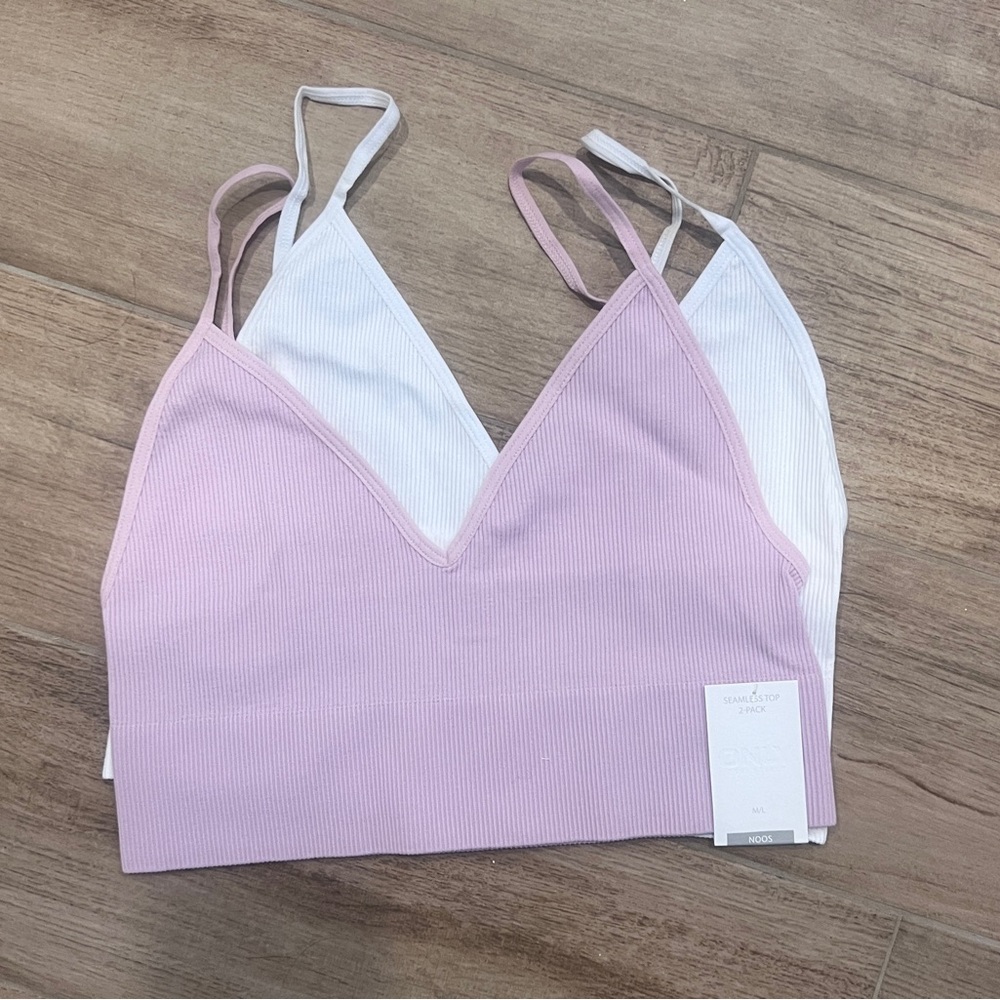 BNWT Ribbed Bralette 2-pack